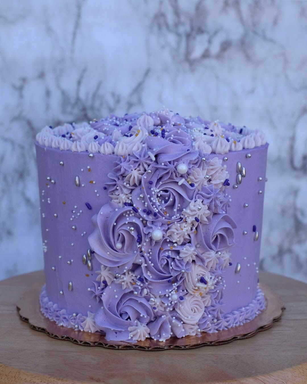 Pretty Purple Sparkle Cake